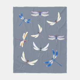 Fantastiskt dragonflies i flygplanet på Grått Fleecefilt
