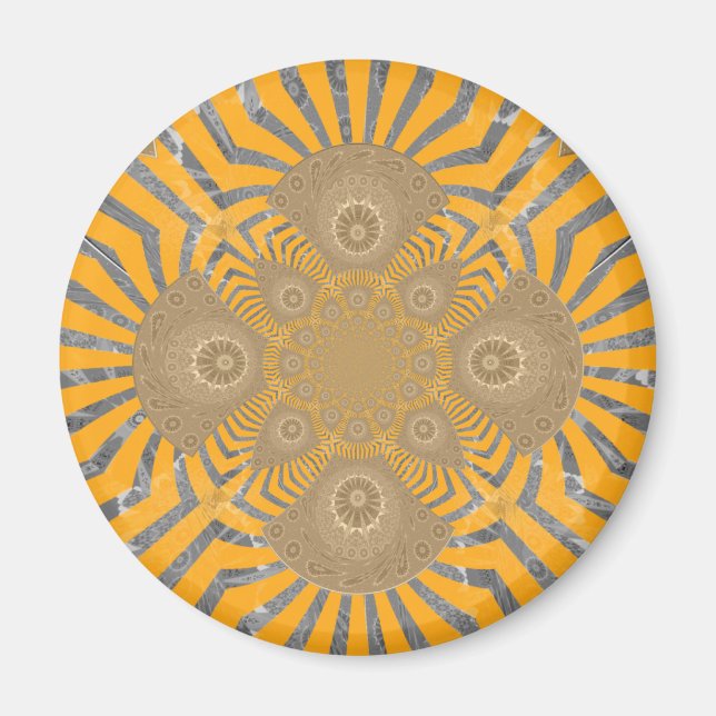Fantastiskt Edgy fantastisk symmetrisk utformning  Magnet (Framsidan)