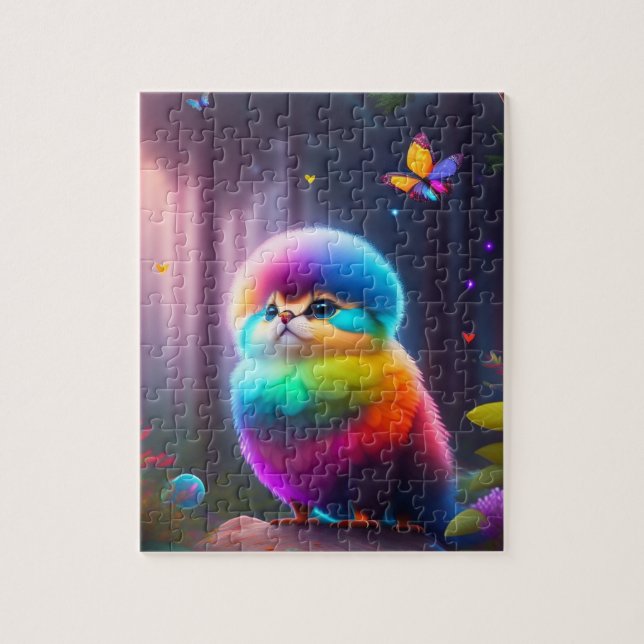 Fantastiskt Fantastiskt fåglar i en magisk skog Pussel (Vertikal)