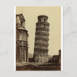 Fantastiskt foto av Pisa torn 1860! Vykort