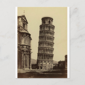 Fantastiskt foto av Pisa torn 1860! Vykort