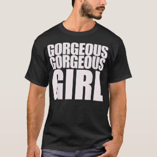 Fantastiskt Gorgous Girl BFF-fonmeme på BACK T Shirt