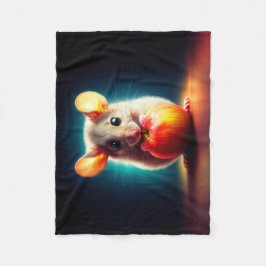 Fantastiskt hårig rödäppelfoder för djur fleecefilt