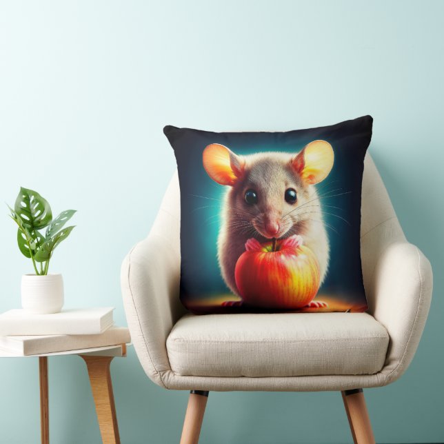 Fantastiskt hårig rödäppelfoder för djur kudde (Stol)