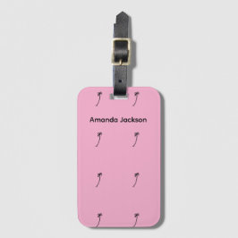 Fantastiskt kustnötträdsmönster rosa bagagebricka