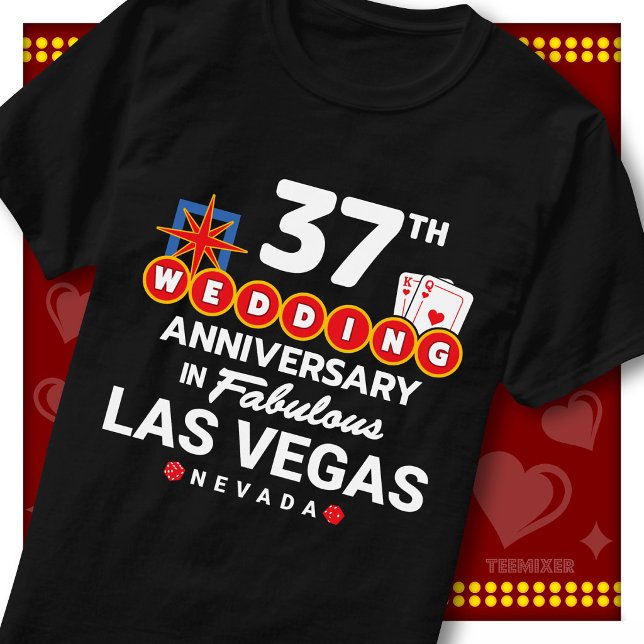 Fantastiskt Las Vegas 37-års bröllopspar T Shirt (Skapare uppladdad)