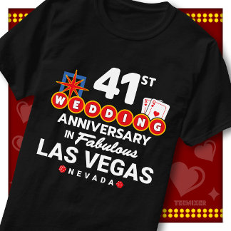 Fantastiskt Las Vegas 41-årsjubileum för bröllopsp T Shirt