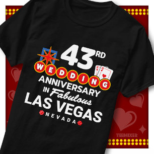 Fantastiskt Las Vegas 43-års bröllopspar T Shirt