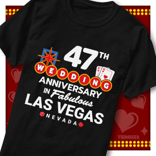 Fantastiskt Las Vegas 47-års bröllopspar T Shirt
