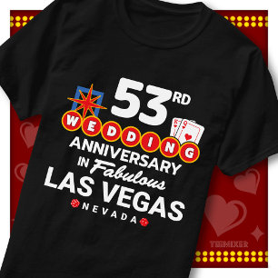 Fantastiskt Las Vegas 53-års bröllopspar T Shirt