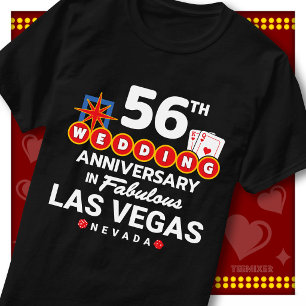 Fantastiskt Las Vegas 56-års bröllopspar T Shirt