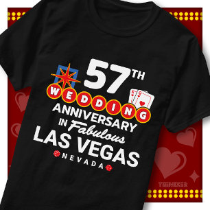 Fantastiskt Las Vegas 57-års bröllopspar T Shirt
