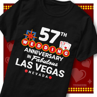 Fantastiskt Las Vegas 57-års bröllopspar T Shirt
