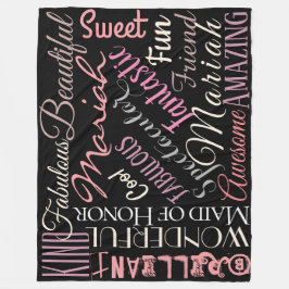 Fantastiskt Maid of honor personalize Fabulous Ord Fleecefilt