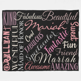 Fantastiskt Maid of honor personalize Fabulous Ord Fleecefilt