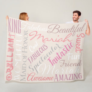 Fantastiskt Maid of honor personalize Fabulous Ord Fleecefilt