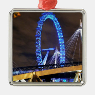 Fantastiskt! Millennium Wheel London Julgransprydnad Metall