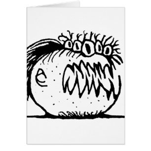 Fantastiskt monster teckning OBS kort