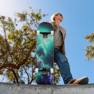 Fantastiskt Nebula Abstrakt Space 8 Mini Skateboard Bräda 18,5 Cm