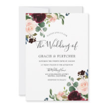 Fantastiskt och burgundära blommor Elegant bröllo