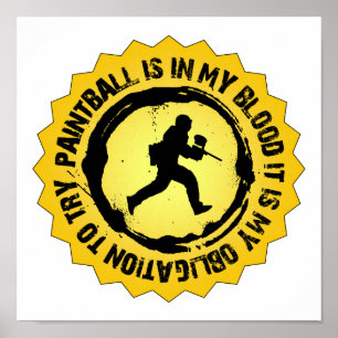 Fantastiskt paintball Seal Poster