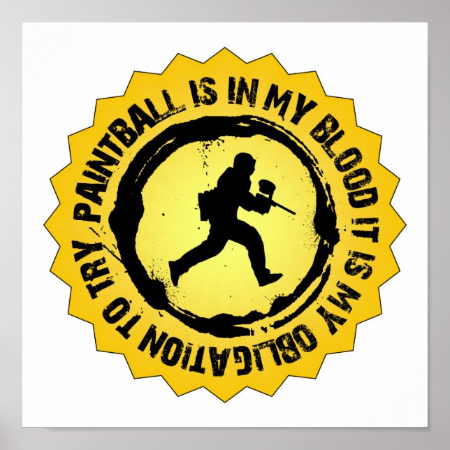 Fantastiskt paintball Seal Poster (Framsidan)