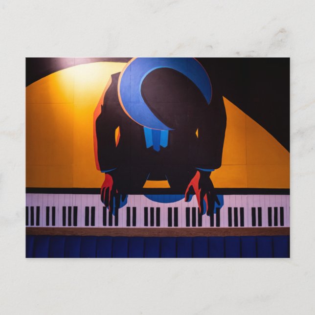 Fantastiskt piano vykort (Framsida)