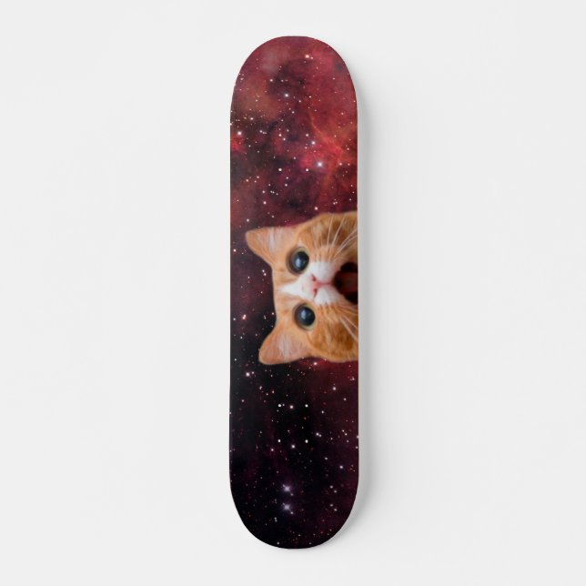 Fantastiskt rymdfett mini skateboard bräda 18,5 cm (Framsida)
