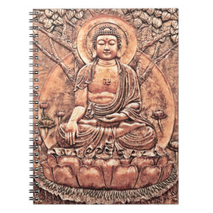 Fantastiskt specificerat förkoppra Buddha Anteckningsbok