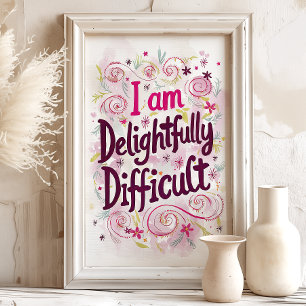 Fantastiskt svårt: Afirmation Art-utskrift Poster