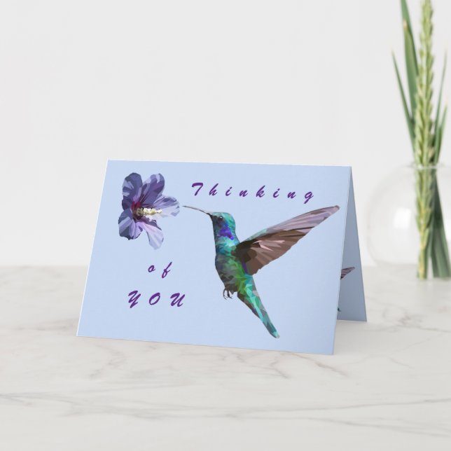 Fantastiskt tänkande om Hummingbird Card Kort (Framsida)