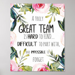 Fantastiskt team tack för gåvan Fantastiskt teamci Poster
