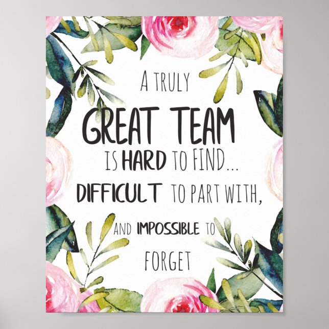 Fantastiskt team tack för gåvan Fantastiskt teamci Poster (Framsidan)