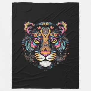 Fantastiskt Tigerhuvud Fleecefilt
