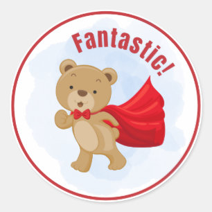 Fantastiskt! Toppen Bear Sticker Runt Klistermärke