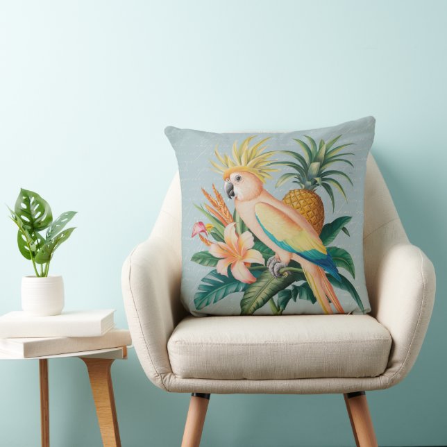 Fantastiskt tropiskt tema - vacker design kudde (Stol)