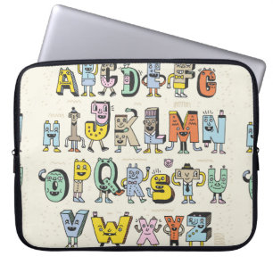 Fantastiskt underbart alfabet. Wacky Doodle Brev D Laptop Fodral