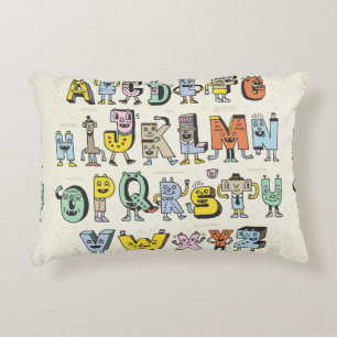Fantastiskt underbart alfabet. Wacky Doodle Brev D Prydnadskudde
