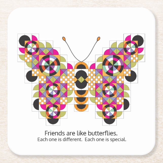 Fantastiskt underlägg för mönster för papper kvadrat (Framsidan)