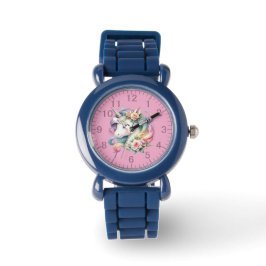 Fantastiskt Unicorn & Flowers Armbandsur