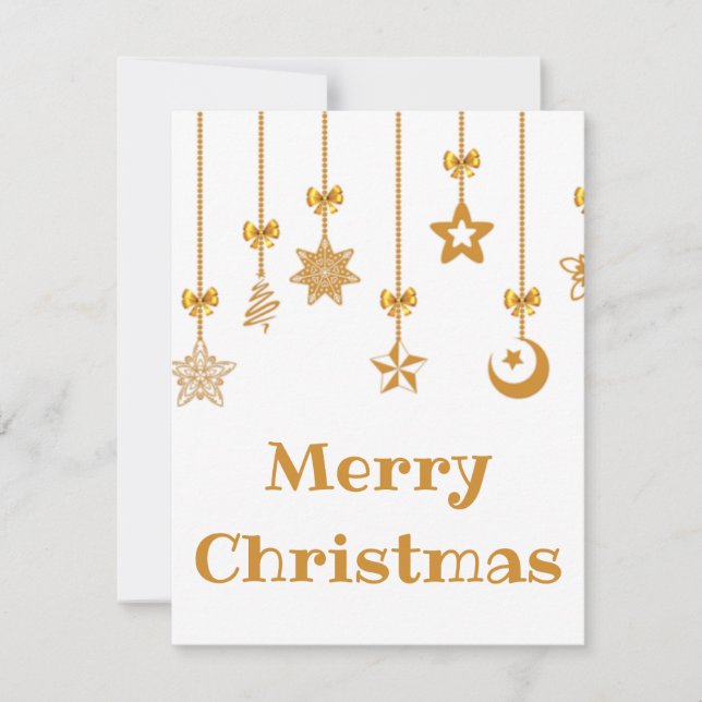 Fantastiskt, vackert Bollar i Guld Julkort (Framsida)