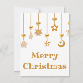 Fantastiskt, vackert Bollar i Guld Julkort