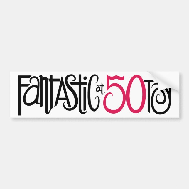 Fantastiskt vid 50 stötfångare bildekal (Framsidan)