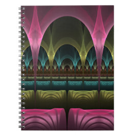 Fantasy, Abstrakt Colorful Fractal Art Anteckningsbok
