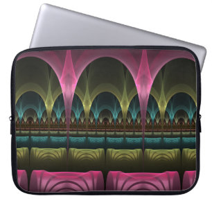 Fantasy, Abstrakt Colorful Fractal Art Laptop Fodral
