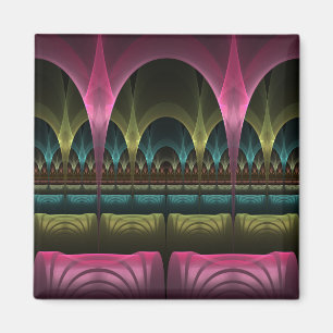 Fantasy, Abstrakt Colorful Fractal Art Magnet
