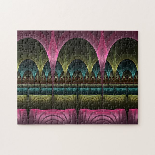 Fantasy, Abstrakt Colorful Fractal Art Pussel (Horisontell)