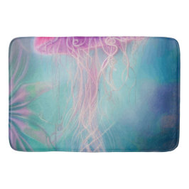 Fantasy Abstrakt Rosa Jellyfish in Ocean Badrumsmatta
