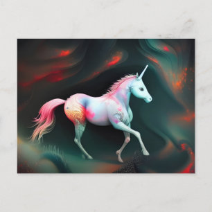 Fantasy AI Unicorn-vykort Vykort