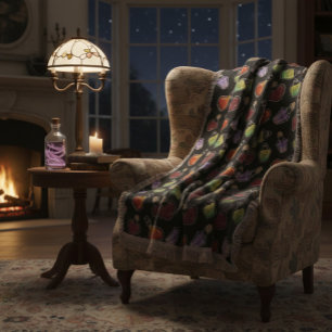 Fantasy Alchemy-Inspired Throw Blanket Filt
